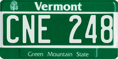VT license plate CNE248