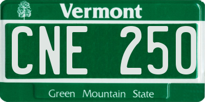 VT license plate CNE250