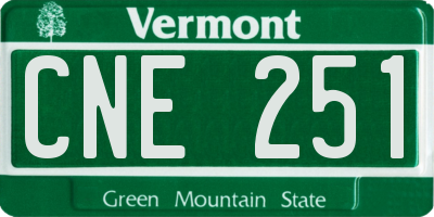 VT license plate CNE251