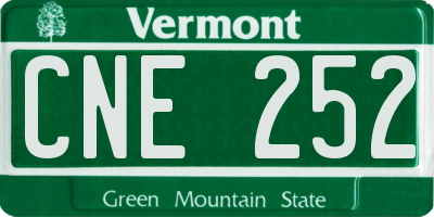VT license plate CNE252