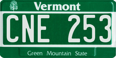 VT license plate CNE253