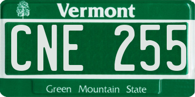 VT license plate CNE255