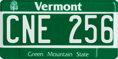 VT license plate CNE256