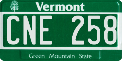VT license plate CNE258