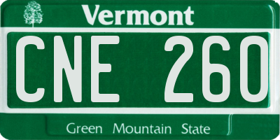 VT license plate CNE260