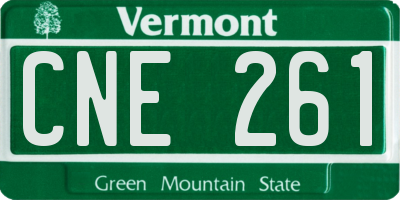 VT license plate CNE261