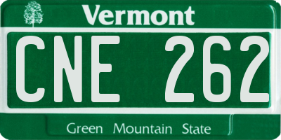 VT license plate CNE262
