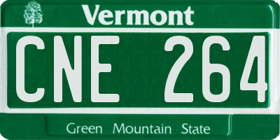 VT license plate CNE264