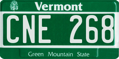 VT license plate CNE268