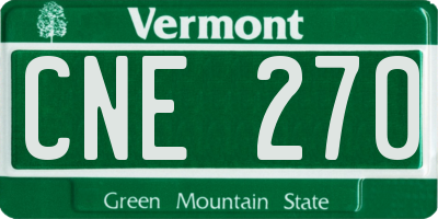VT license plate CNE270