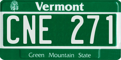 VT license plate CNE271