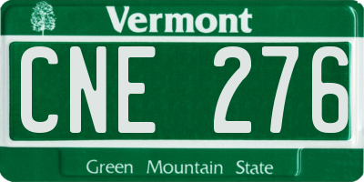 VT license plate CNE276