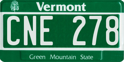 VT license plate CNE278