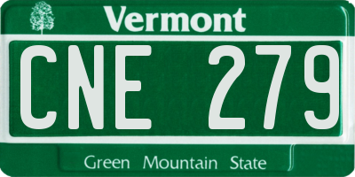VT license plate CNE279