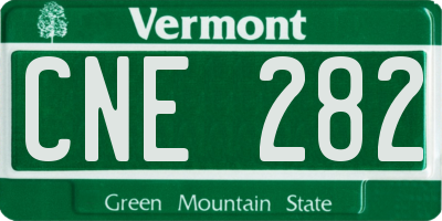 VT license plate CNE282
