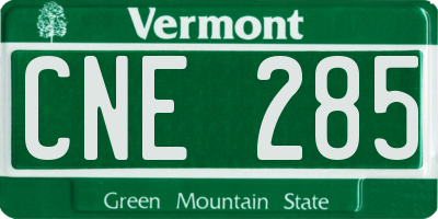 VT license plate CNE285