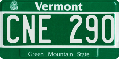 VT license plate CNE290