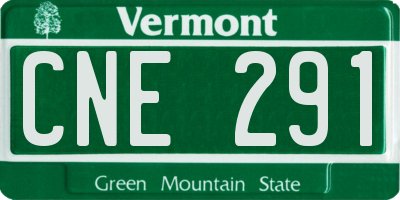 VT license plate CNE291