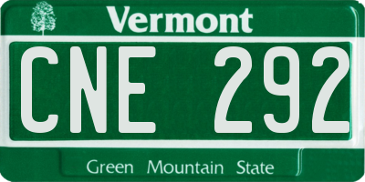 VT license plate CNE292