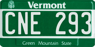 VT license plate CNE293