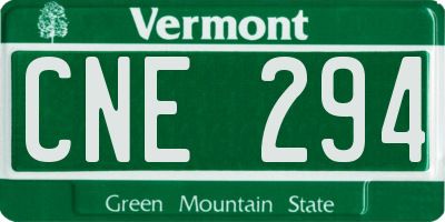 VT license plate CNE294