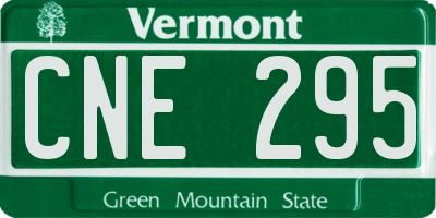 VT license plate CNE295