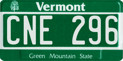 VT license plate CNE296