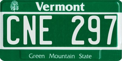 VT license plate CNE297