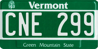 VT license plate CNE299