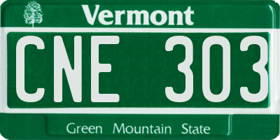 VT license plate CNE303