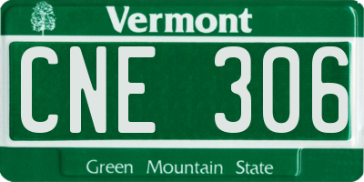 VT license plate CNE306
