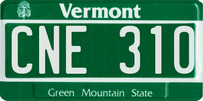 VT license plate CNE310