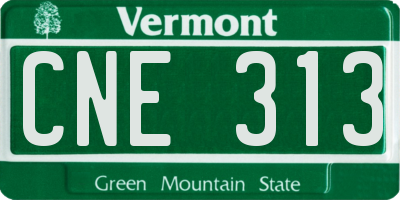VT license plate CNE313