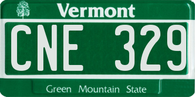 VT license plate CNE329