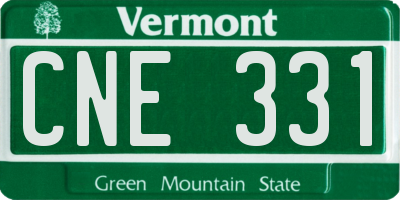 VT license plate CNE331