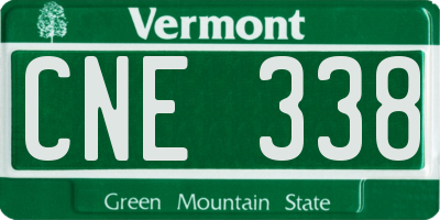 VT license plate CNE338