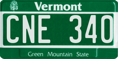 VT license plate CNE340