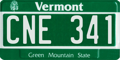 VT license plate CNE341