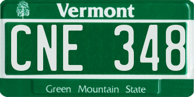 VT license plate CNE348