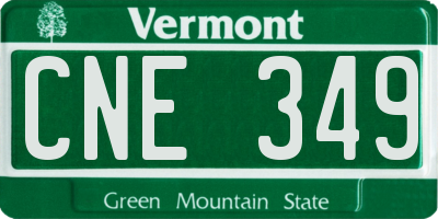 VT license plate CNE349