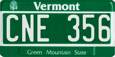 VT license plate CNE356