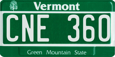 VT license plate CNE360