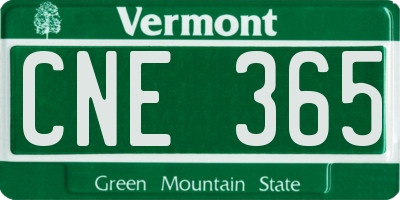 VT license plate CNE365