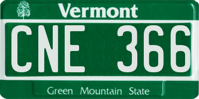 VT license plate CNE366