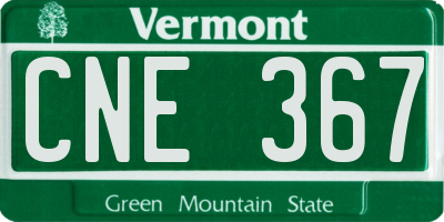 VT license plate CNE367