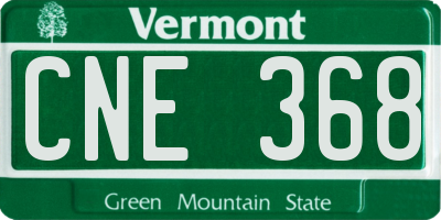 VT license plate CNE368