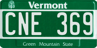 VT license plate CNE369