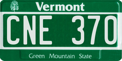 VT license plate CNE370