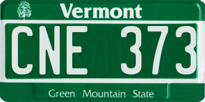 VT license plate CNE373