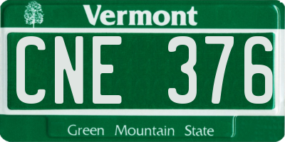 VT license plate CNE376